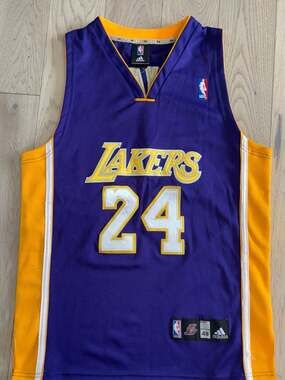 Adidas Los Angeles Lakers Kobe Bryant #24 Authentic NBA Jersey Size 48 Purple